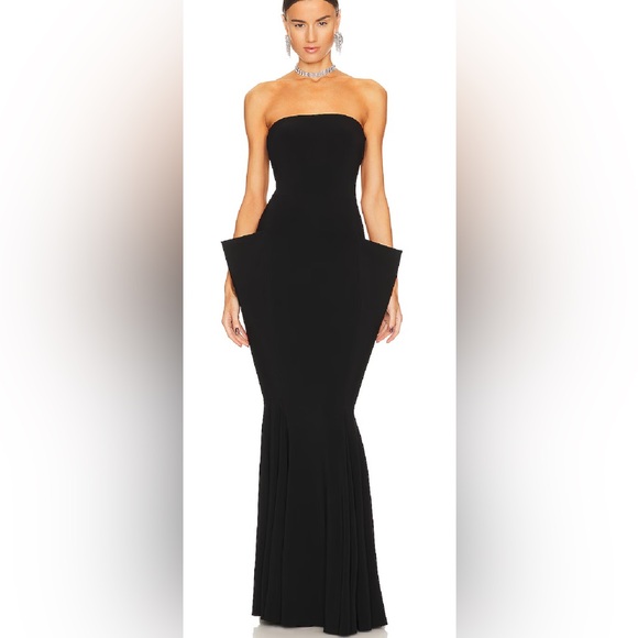 Norma Kamali wing Fishtail Gown S - Picture 1 of 4
